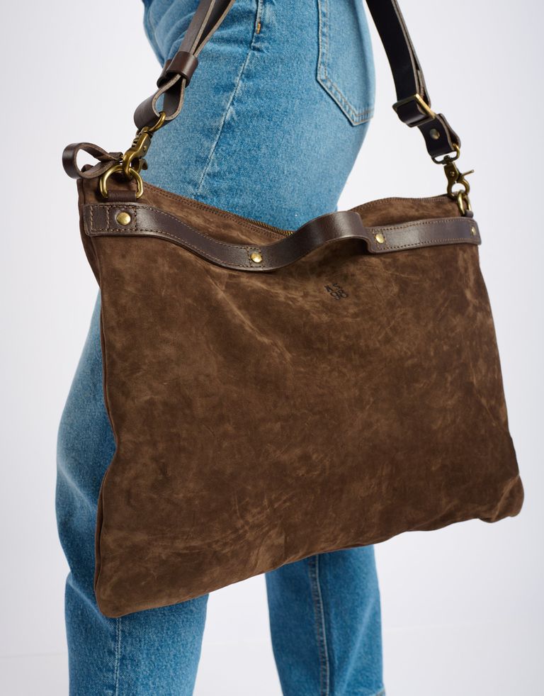 נעלי נשים - A.S. 98 - תיק לולאות מזמש MILANA - חום כהה2