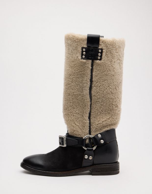 נעלי נשים - A.S. 98 - מגפיים עם פרווה ISOLA - שחור