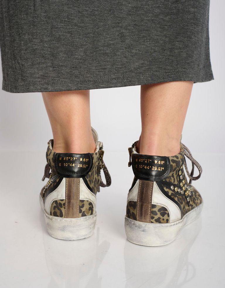 נעלי נשים - A.S. 98 - סניקרס גבוהות GOBACK - נמר4