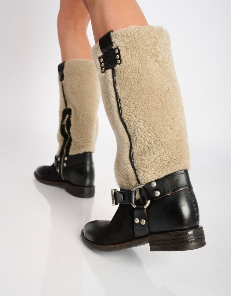 נעלי נשים - A.S. 98 - מגפיים עם פרווה ISOLA - שחור4