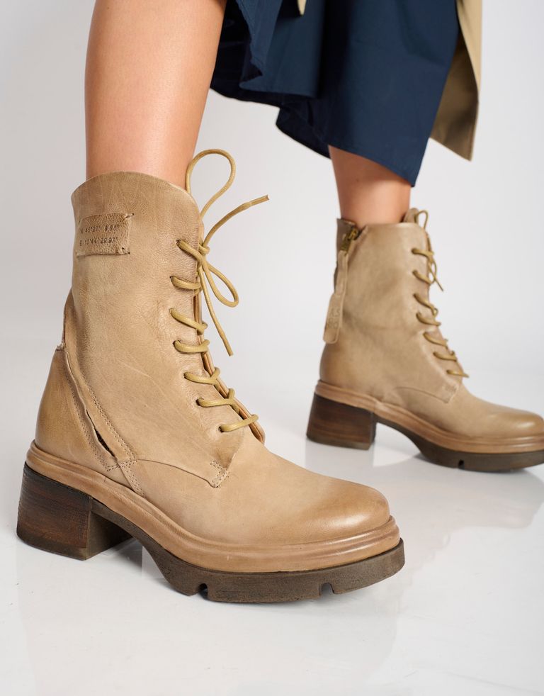 נעלי נשים - A.S. 98 - מגפיים עם שרוכים EASY - בז'3