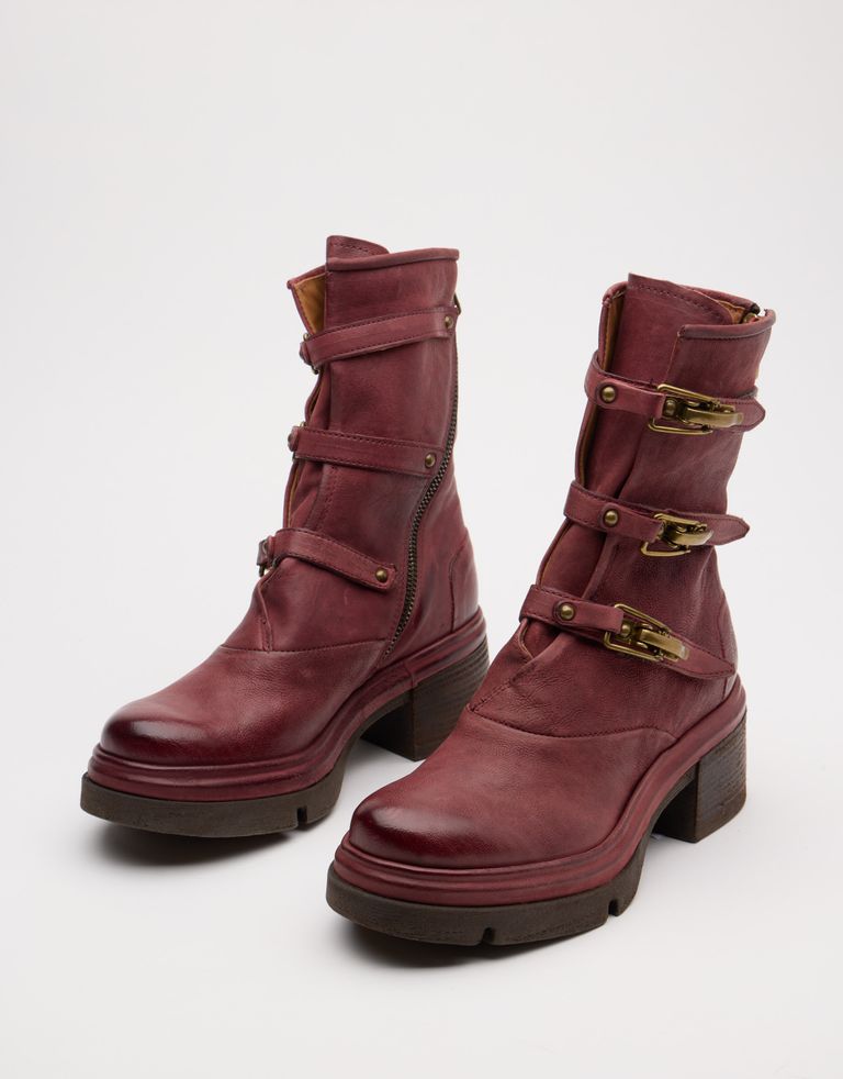 נעלי נשים - A.S. 98 - מגפיים עם רצועות EASY - בורדו4