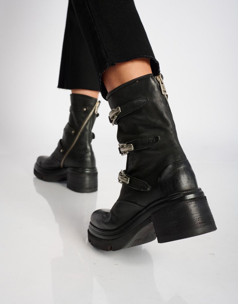 נעלי נשים - A.S. 98 - מגפיים עם רצועות EASY - שחור4