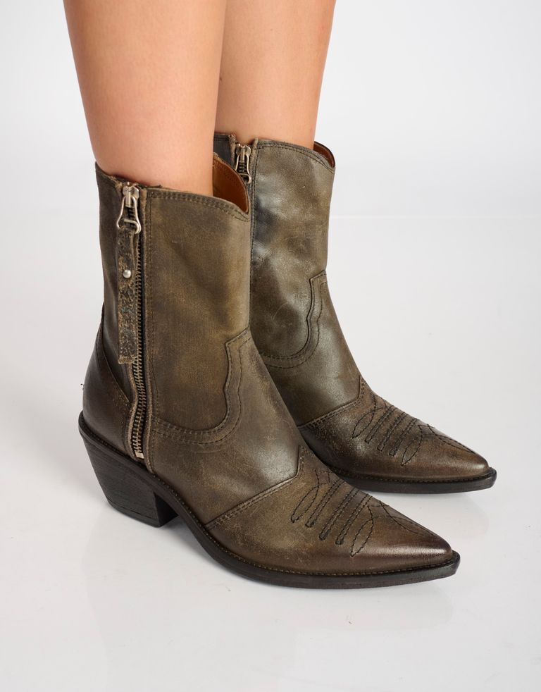 נעלי נשים - A.S. 98 - מגפונים מבריקים COUNTRY - חום2