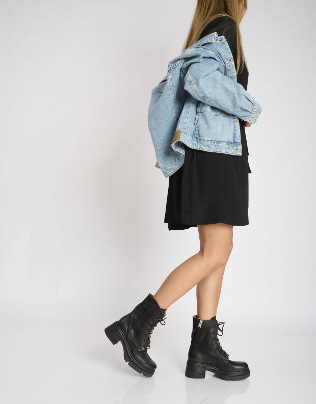 נעלי נשים - A.S. 98 - מגפיים עם שרוכים EASY - שחור