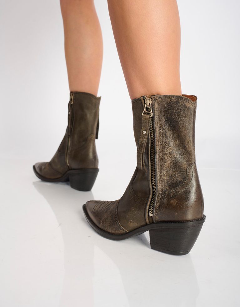 נעלי נשים - A.S. 98 - מגפונים מבריקים COUNTRY - חום4