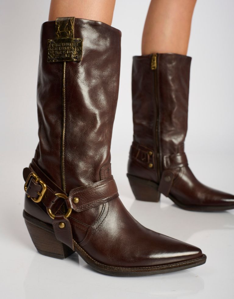 נעלי נשים - A.S. 98 - מגפי בוקרים COUNTRY - חום3