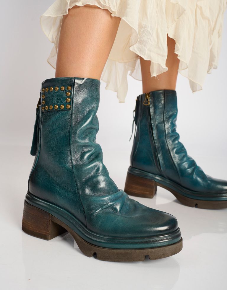 נעלי נשים - A.S. 98 - מגפיים עם ניטים EASY - כחול3