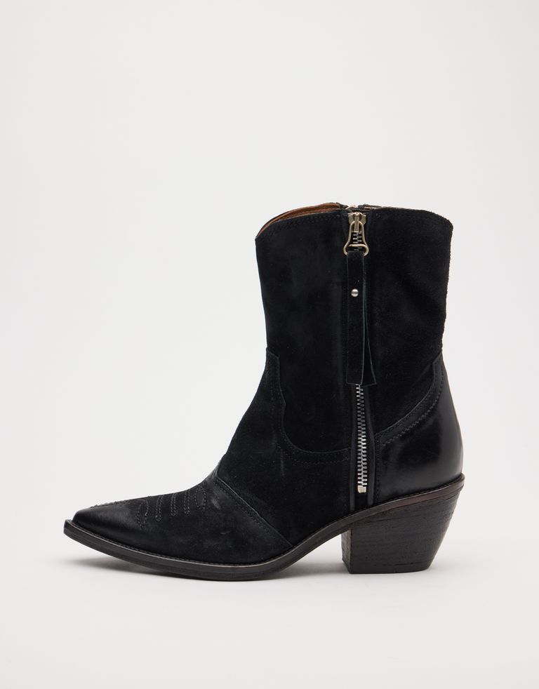 נעלי נשים - A.S. 98 - מגפוני נובוק COUNTRY - שחור2