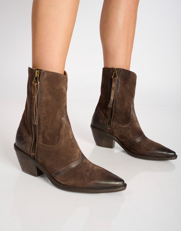 נעלי נשים - A.S. 98 - מגפוני נובוק COUNTRY - חום2