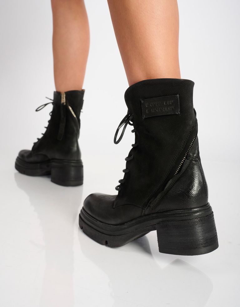 נעלי נשים - A.S. 98 - מגפיים עם שרוכים EASY - שחור4