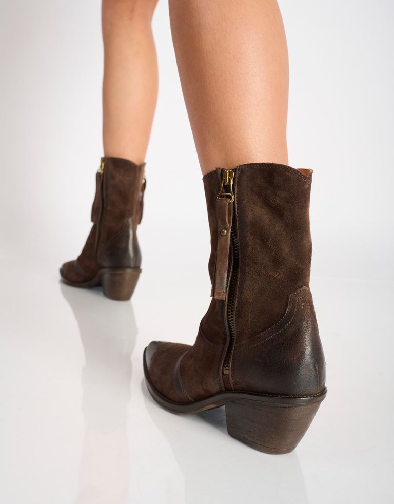 נעלי נשים - A.S. 98 - מגפוני נובוק COUNTRY - חום4