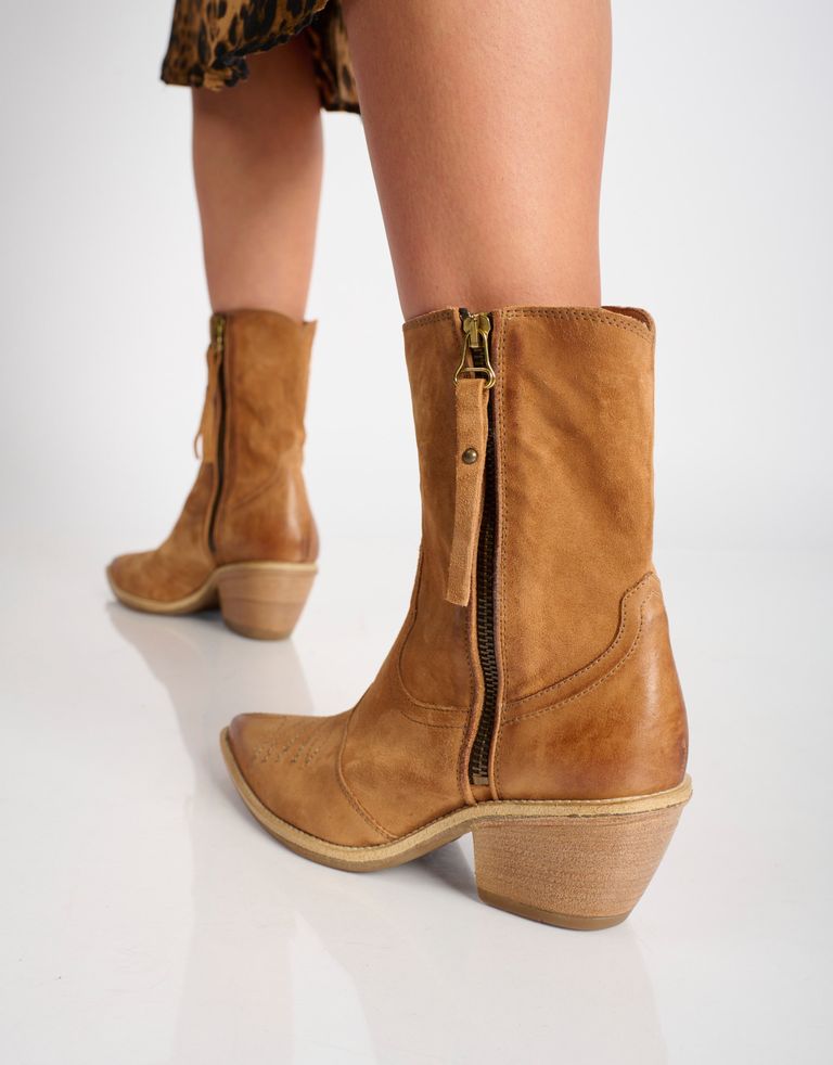 נעלי נשים - A.S. 98 - מגפוני נובוק COUNTRY - קאמל4