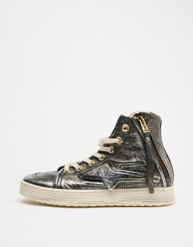 נעלי נשים - A.S. 98 - סניקרס גבוהות ASZEPPA - אפור מטאלי