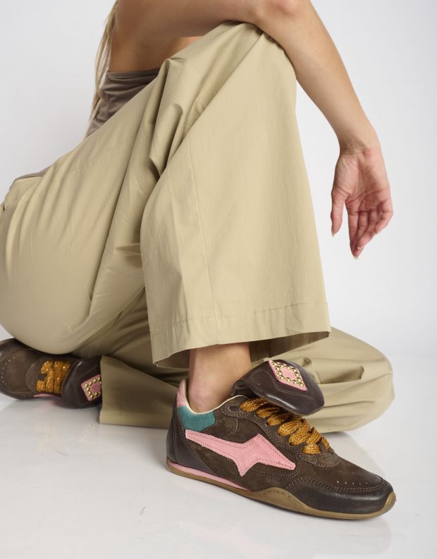 נעלי נשים - A.S. 98 - סניקרס TURBIN - חום   ורוד