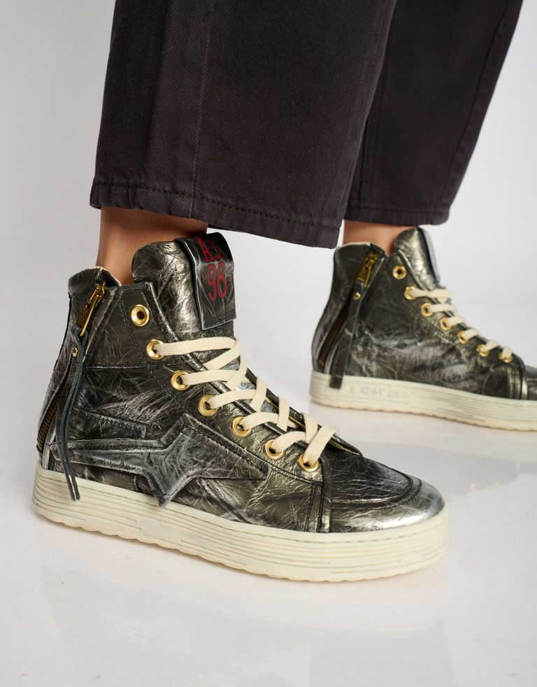 נעלי נשים - A.S. 98 - סניקרס גבוהות ASZEPPA - אפור מטאלי2