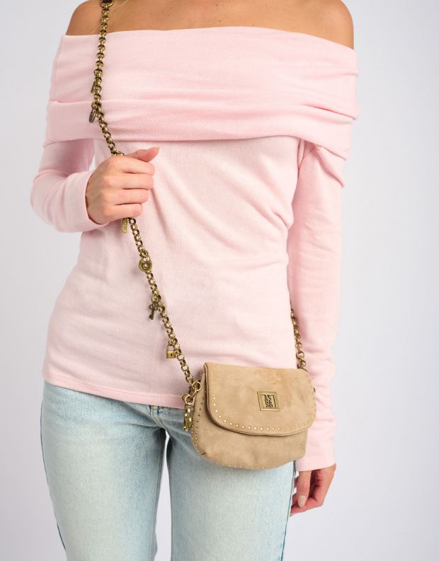 נעלי נשים - A.S. 98 - MAGGIA תיק ארנק קטן מזמש - בז'