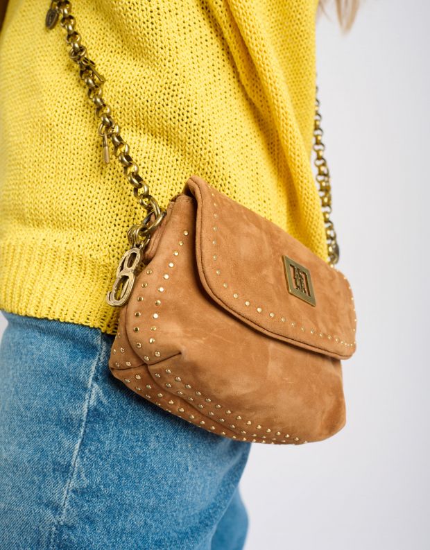 נעלי נשים - A.S. 98 - MAGGIA תיק ארנק קטן מזמש - קאמל