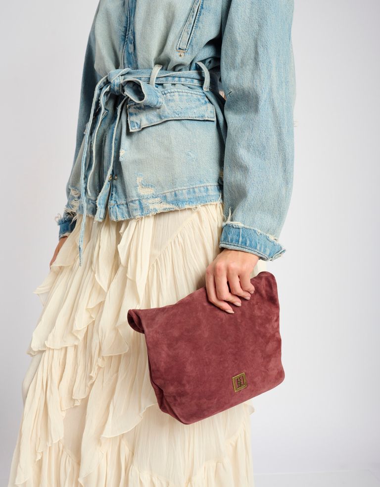 נעלי נשים - A.S. 98 - תיק קלאטצ' KARINA - בורדו2