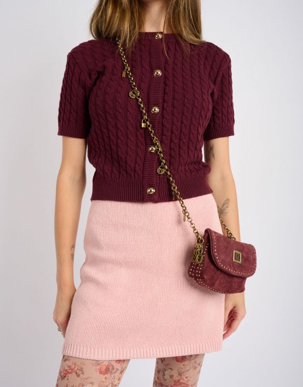 נעלי נשים - A.S. 98 - MAGGIA תיק ארנק קטן מזמש - בורדו