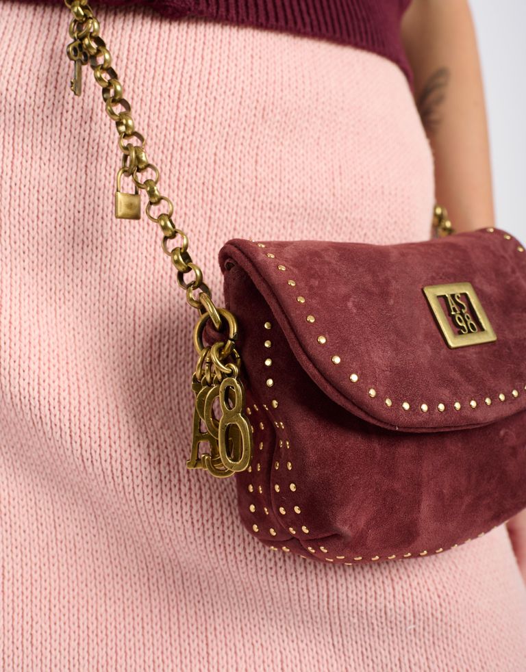 נעלי נשים - A.S. 98 - MAGGIA תיק ארנק קטן מזמש - בורדו2