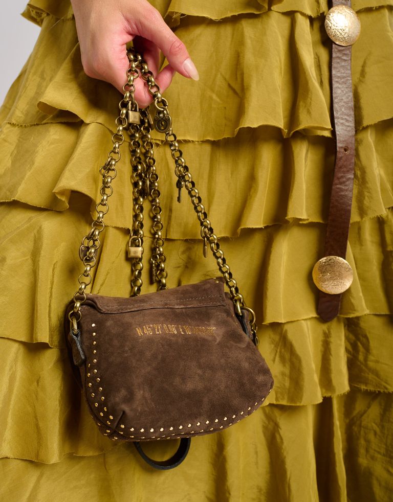 נעלי נשים - A.S. 98 - MAGGIA תיק ארנק קטן מזמש - חום כהה3