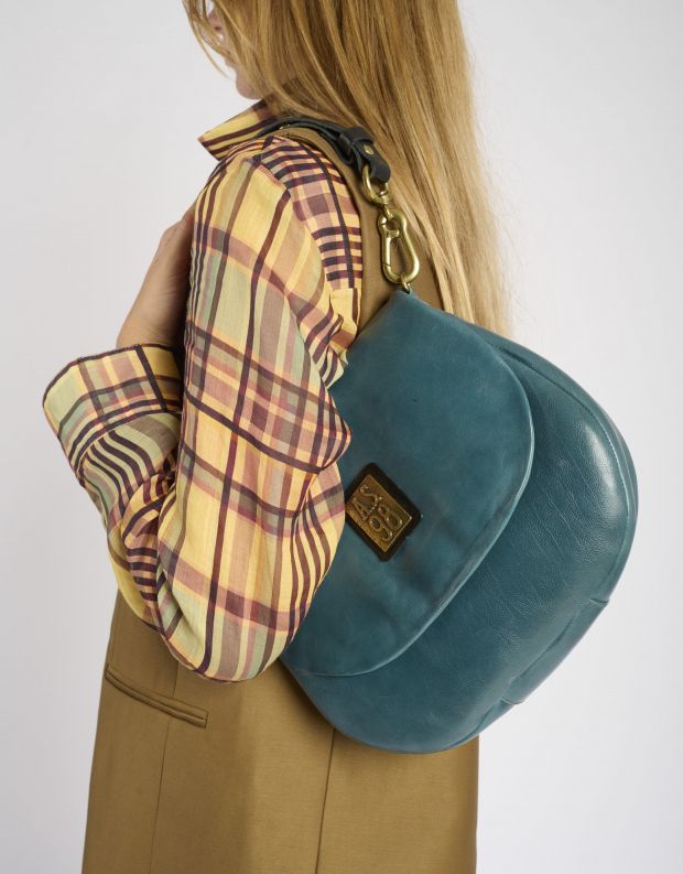 נעלי נשים - A.S. 98 - תיק צד מעור CARLOTTA - פטרול