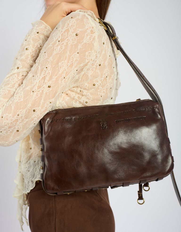 נעלי נשים - A.S. 98 - תיק צד מעור DONNA - חום כהה2