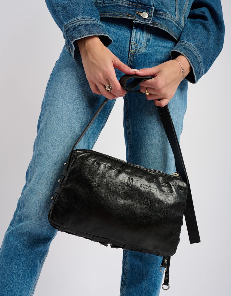 נעלי נשים - A.S. 98 - תיק צד מעור DONNA - שחור3