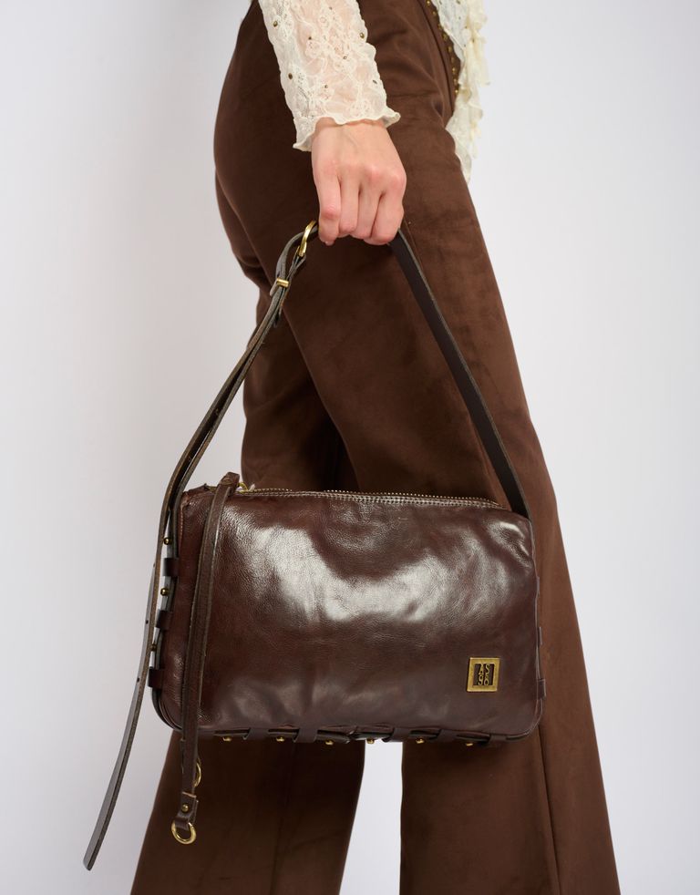 נעלי נשים - A.S. 98 - תיק צד מעור DONNA - חום כהה3