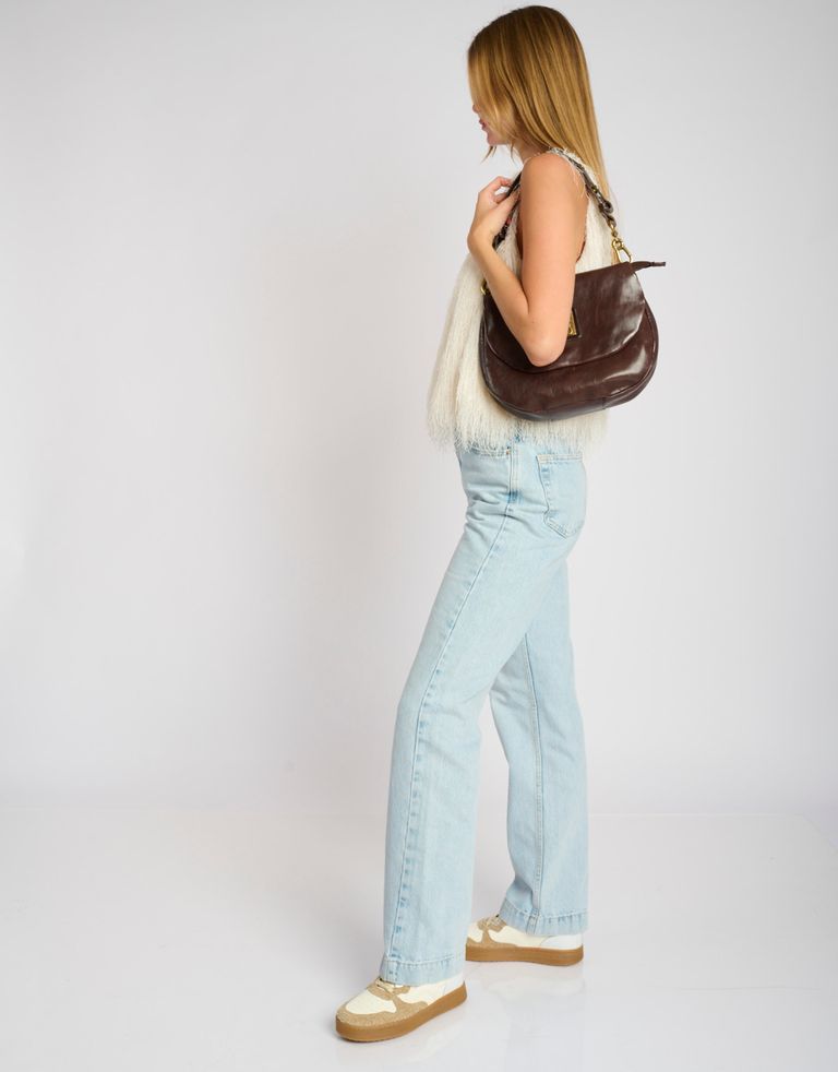 נעלי נשים - A.S. 98 - תיק צד מעור CARLOTTA - חום כהה3