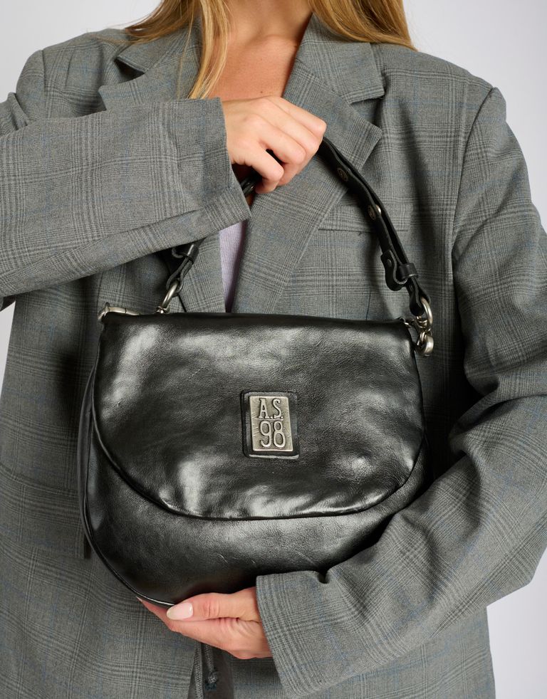 נעלי נשים - A.S. 98 - תיק צד מעור CARLOTTA - שחור3