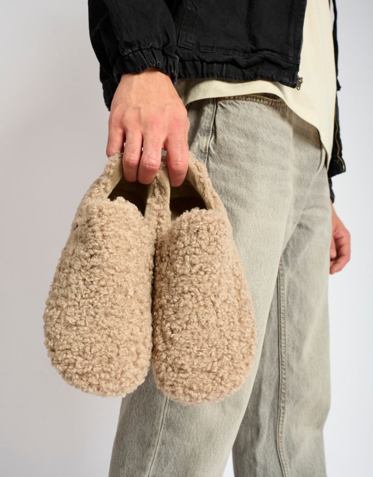 נעלי גברים - Verbenas - נעלי בית EKKO CURLY - חום בהיר