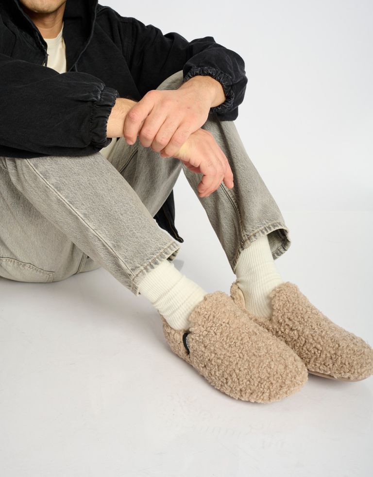 נעלי גברים - Verbenas - נעלי בית EKKO CURLY - חום בהיר3