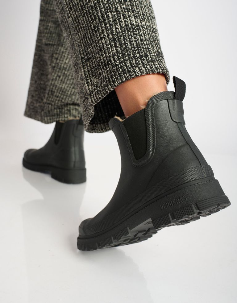 נעלי נשים - Verbenas - מגפוני גומי עם פרווה LUA - שחור1