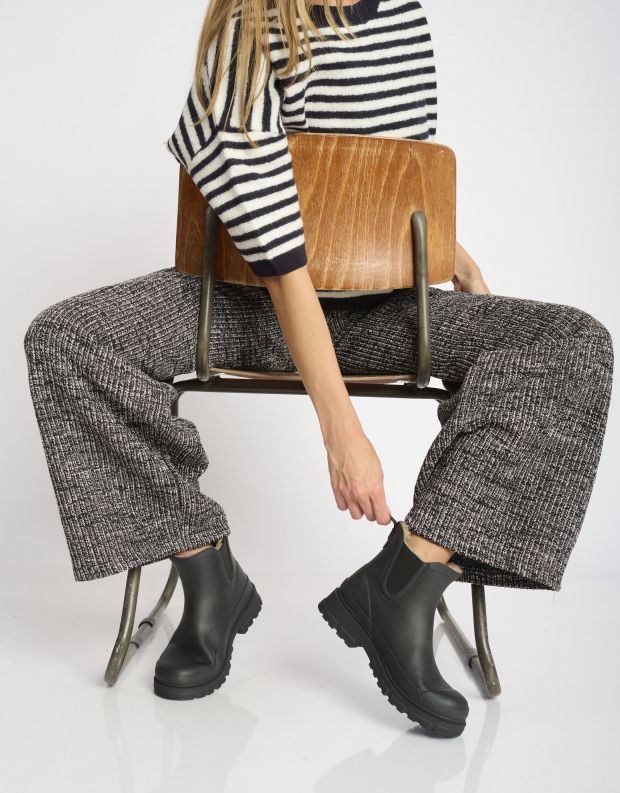 נעלי נשים - Verbenas - מגפוני גומי עם פרווה LUA - שחור