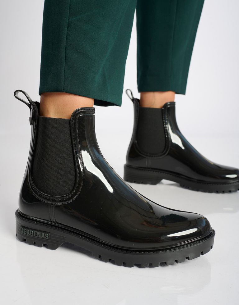 נעלי נשים - Verbenas - מגפוני גומי GAUDI לק - שחור3