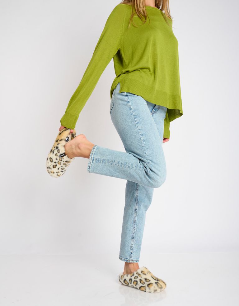 נעלי נשים - Verbenas - נעלי בית מנומרות YORK FUR - קאמל2