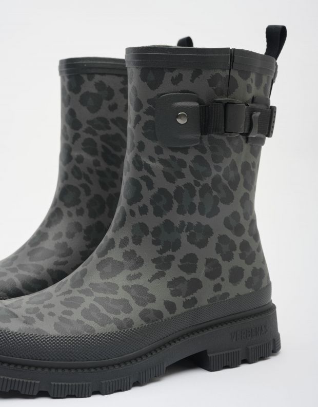 נעלי נשים - Verbenas - מגפי גומי LINA - אפור   שחור