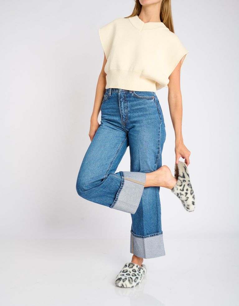 נעלי נשים - Verbenas - נעלי בית מנומרות YORK FUR - אופוויט3