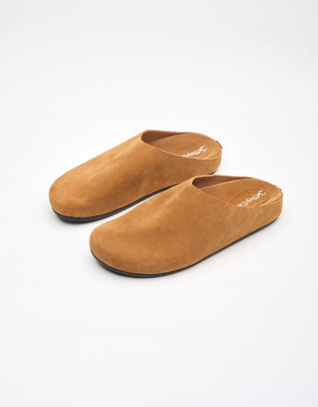 נעלי נשים - Jeffrey Campbell - כפכפי זמש CONTENT - קאמל