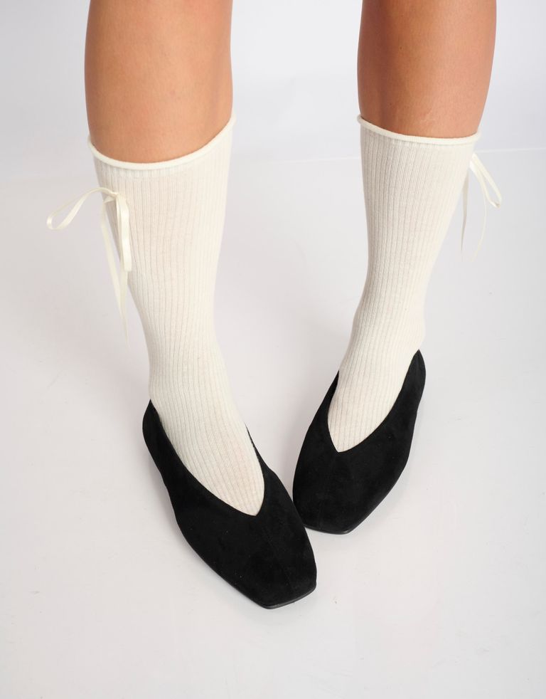 נעלי נשים - Jeffrey Campbell - נעלי סירה שטוחות FATHOM - שחור