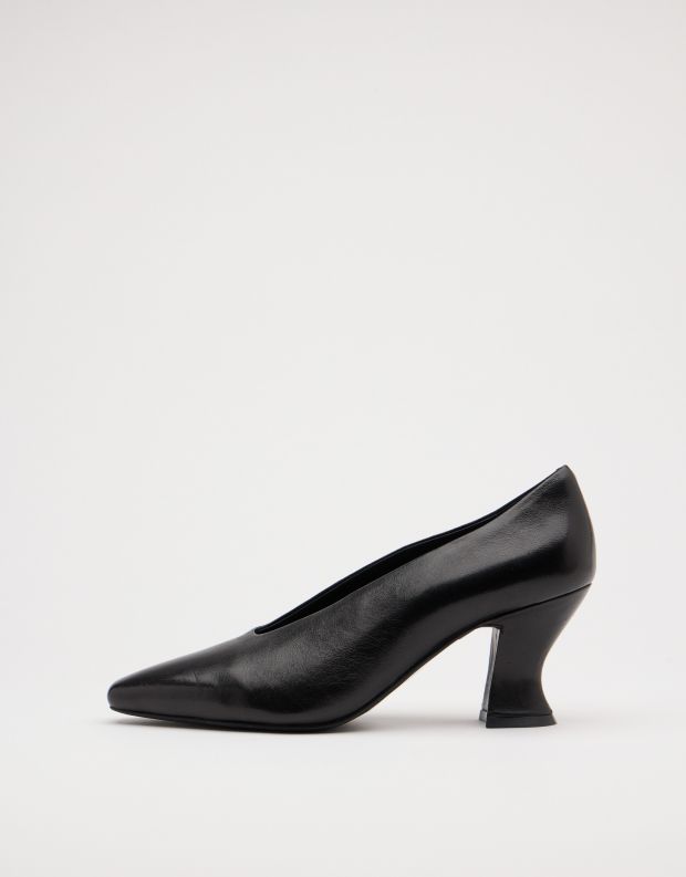 נעלי נשים - Jeffrey Campbell - נעלי סירה מעור HINTS - שחור