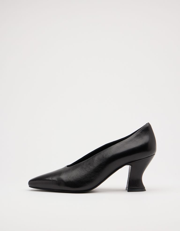 נעלי נשים - Jeffrey Campbell - נעלי סירה מעור HINTS - שחור