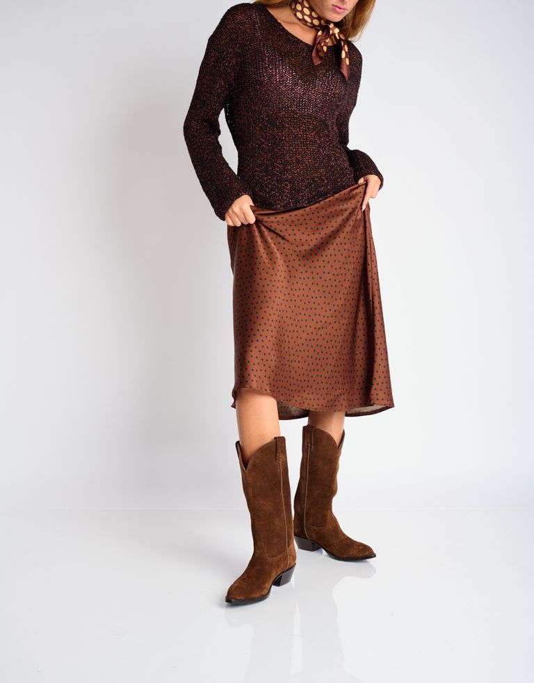 נעלי נשים - Jeffrey Campbell - מגפי בוקרים  HOMESTEAD - חום כהה3