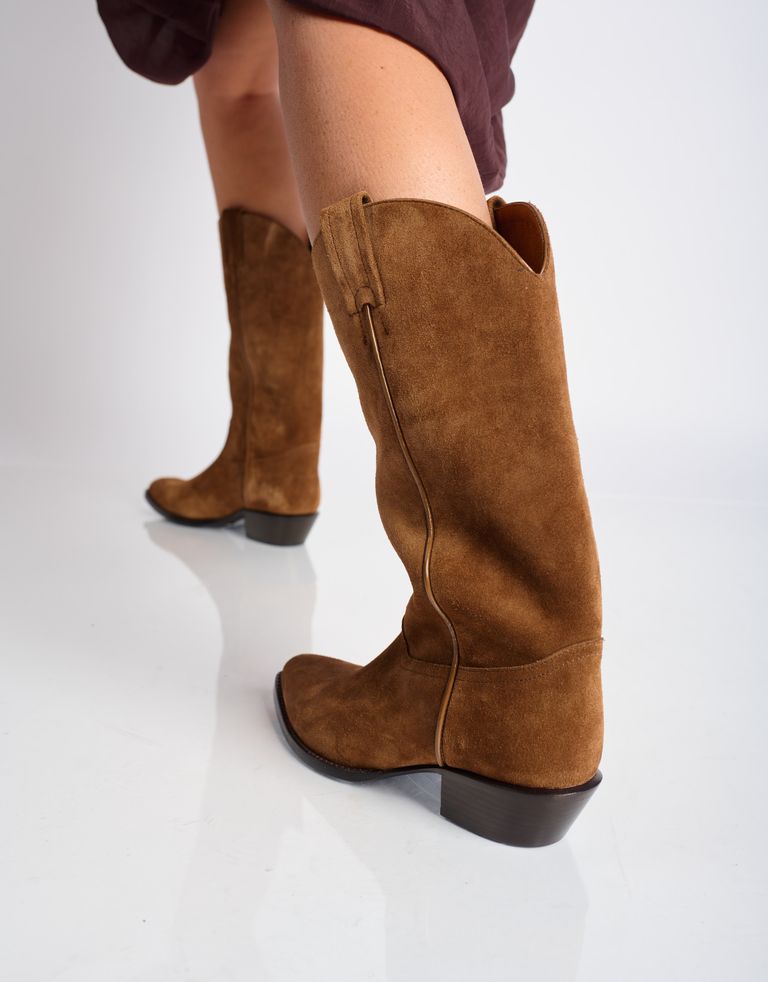 נעלי נשים - Jeffrey Campbell - מגפי בוקרים  HOMESTEAD - חום בהיר4