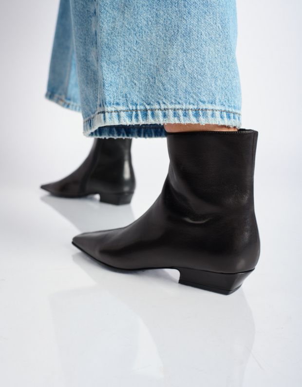 נעלי נשים - Jeffrey Campbell - מגפוני עור ICHABOD - שחור