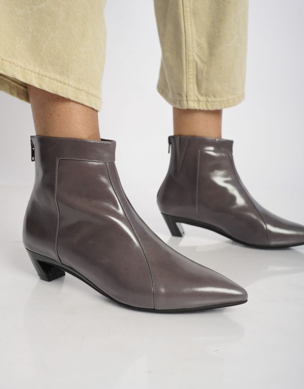 נעלי נשים - Jeffrey Campbell - מגפוני עור MISTRESS - אפור