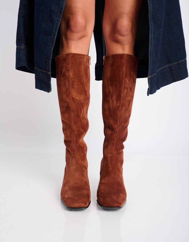 נעלי נשים - Jeffrey Campbell - מגפיים דמוי זמש JEREM-KH - חום3