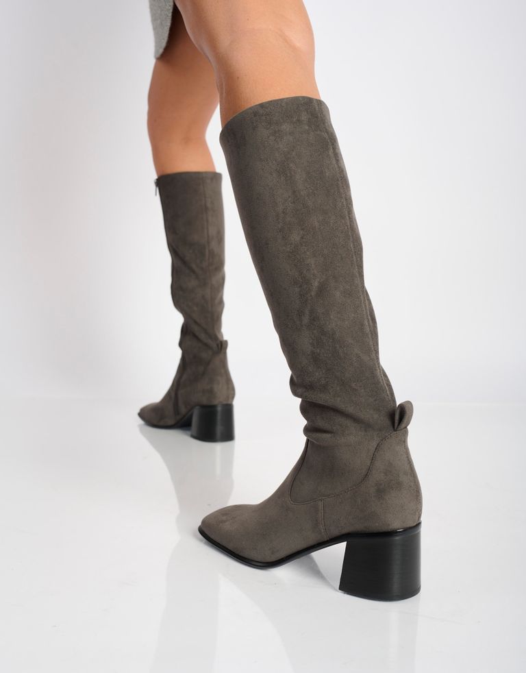 נעלי נשים - Jeffrey Campbell - מגפיים דמוי זמש JEREM-KH - אפור4